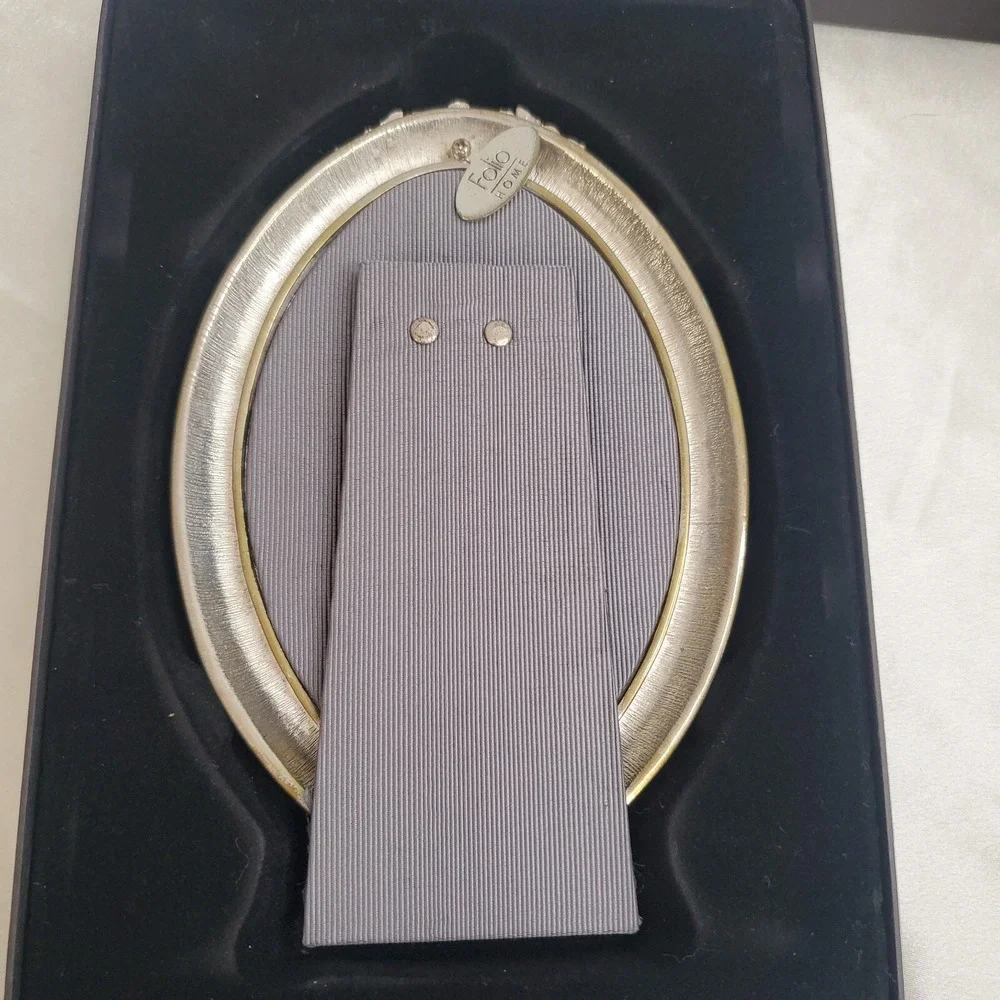 Folio Home‎ Enamel Austrian Crystal Oval Picture Frame New Open Box